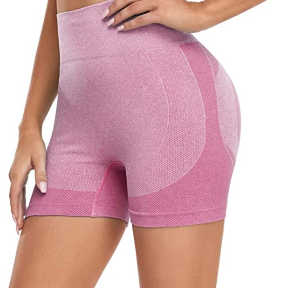 High Waist Seamless Gym Shorts - Picture 3 of 6